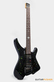 Aguda Black Hole Headless Electric Guitar Mahogany Body Ebony Fretboard - Art Attack