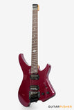 Aguda Black Hole Headless Electric Guitar Mahogany Body Ebony Fretboard - Metallic Magenta