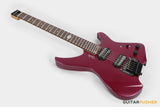 Aguda Black Hole Headless Electric Guitar Mahogany Body Ebony Fretboard - Metallic Magenta