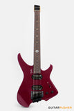 Aguda Black Hole Headless Electric Guitar Mahogany Body Ebony Fretboard - Metallic Magenta