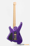 Aguda Black Hole Headless Electric Guitar Mahogany Body Ebony Fretboard - Metallic Purple