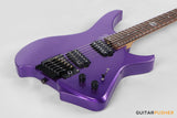 Aguda Black Hole Headless Electric Guitar Mahogany Body Ebony Fretboard - Metallic Purple