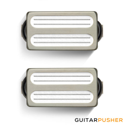 Bareknuckle Black Hawk Calibrated Humbucker Set, Radiator Covers Brushed Nickel, White Coils Alnico