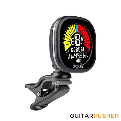 Cherub WST-675 Rechargeable Chromatic Guitar Tuner w/ High Contrast Colorful Display - Black