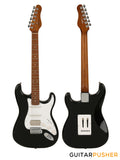 Corona Guitars Standard Plus ST (HSS) S-Style Electric Guitar w/ Gig Bag - Black