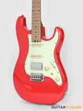 Crafter Guitars Charlotte S VVS MP VR, S-Style HSS Electric Guitar, Roasted Maple Neck/Roasted Maple Fingerboard, w/ Gig Bag - Vintage Red