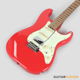 Crafter Guitars Charlotte S VVS MP VR, S-Style HSS Electric Guitar, Roasted Maple Neck/Roasted Maple Fingerboard, w/ Gig Bag - Vintage Red