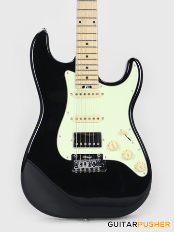 Crafter Guitars Modern Seoul S MP CB, S-Style HSS Electric Guitar, Maple Neck/Maple Fingerboard, w/ Gig Bag - Cosmic Black