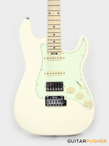 Crafter Guitars Modern Seoul S MP MW, S-Style HSS Electric Guitar, Maple Neck/Maple Fingerboard, w/ Gig Bag - Malty White