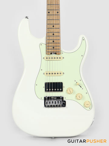 Crafter Guitars Modern Seoul S VVS MP OW, S-Style HSS Electric Guitar, Roasted Maple Neck/Roasted Maple Fingerboard, w/ Gig Bag - Olympic White