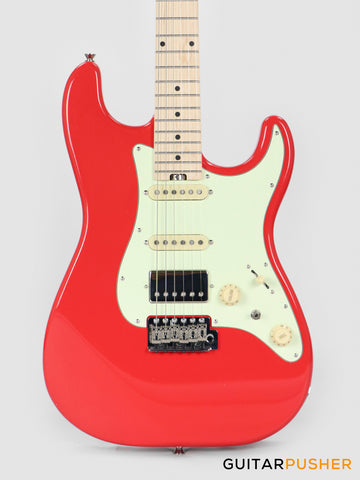 Crafter Guitars Modern Sera S MP VR, S-Style Electric Guitar, Maple Neck/Maple Fingerboard, w/ Gig Bag - Vintage Red
