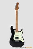 Crafter Guitars Modern Sera S VVS MP CB, S-Style Electric Guitar, Roasted Maple Neck/Roasted Maple Fingerboard, w/ Gig Bag - Cosmic Black