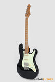 Crafter Guitars Modern Sera S VVS MP CB, S-Style Electric Guitar, Roasted Maple Neck/Roasted Maple Fingerboard, w/ Gig Bag - Cosmic Black