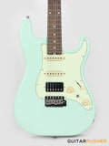 Crafter Guitars Modern Sera S VVS RS AG, S-Style Electric Guitar, Roasted Maple Neck/Laurel Fingerboard, w/ Gig Bag - Ara Green