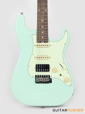 Crafter Guitars Modern Sera S VVS RS AG, S-Style Electric Guitar, Roasted Maple Neck/Laurel Fingerboard, w/ Gig Bag - Ara Green