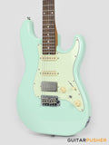 Crafter Guitars Modern Sera S VVS RS AG, S-Style Electric Guitar, Roasted Maple Neck/Laurel Fingerboard, w/ Gig Bag - Ara Green