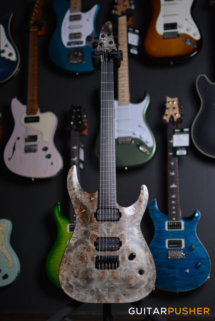 ギター Edwards E-HR6 FIXED Burl Top Ash Black Edwards E-HR6 FIXED Burl Top Ash Black EDWARDS E-HR6-FX/BM