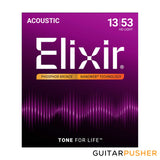 Elixir Acoustic Phosphor Bronze Special Gauge Acoustic Guitar Strings with NANOWEB Coating