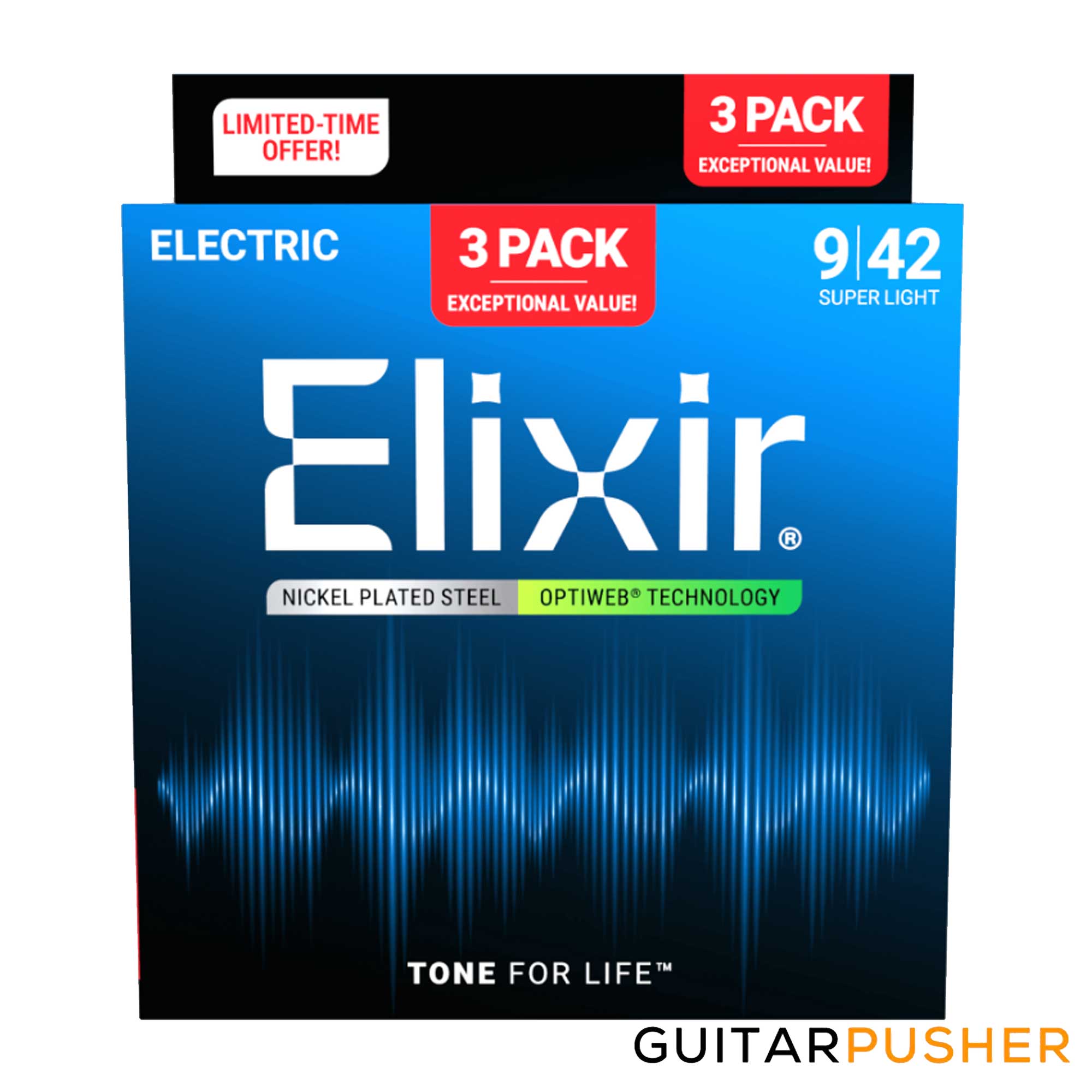 Elixir Electric Nickel Plated Steel Electric Guitar Strings with