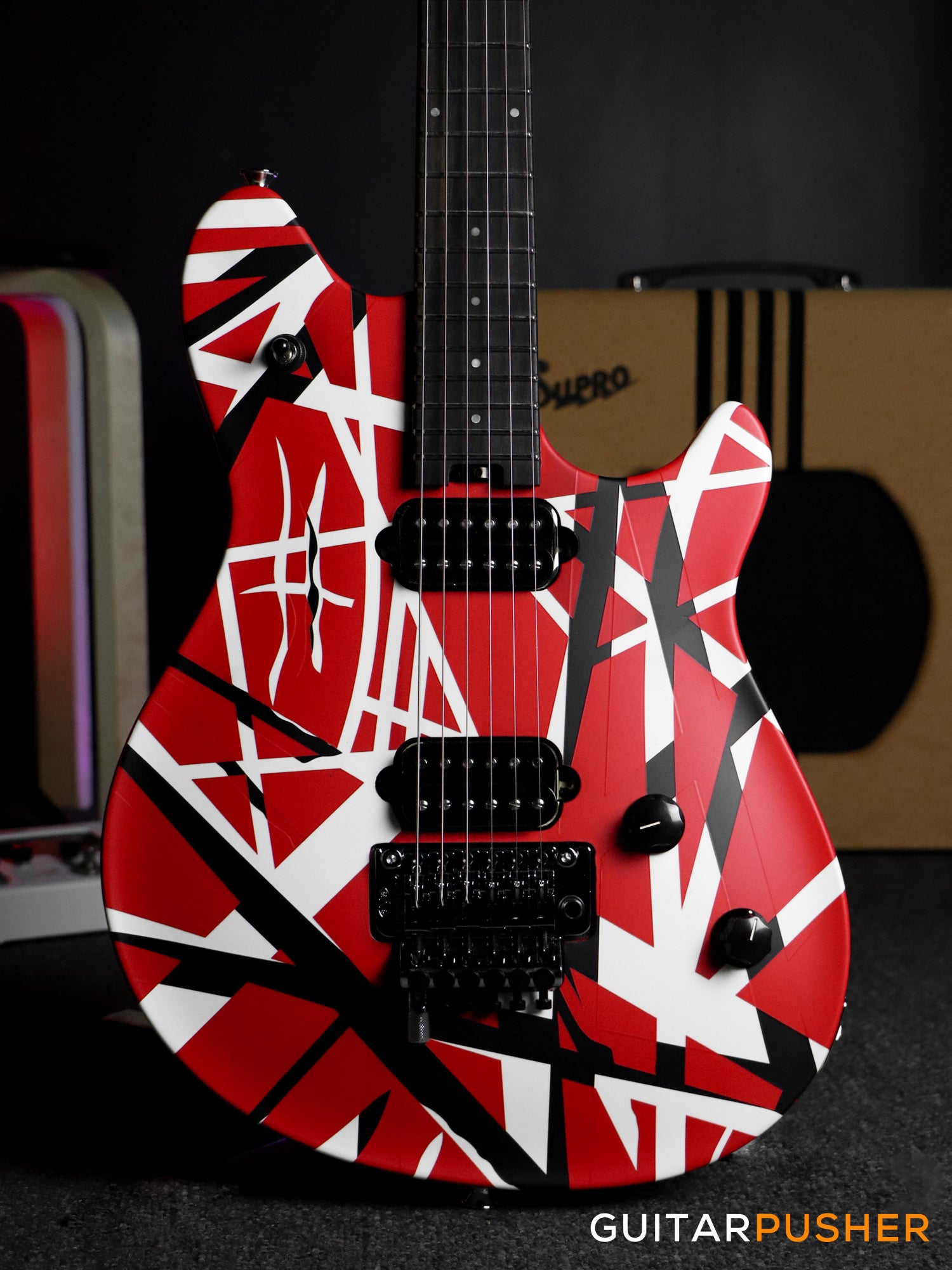 EVH Wolfgang Special Striped, Ebony Fretboard - Red w/ Black