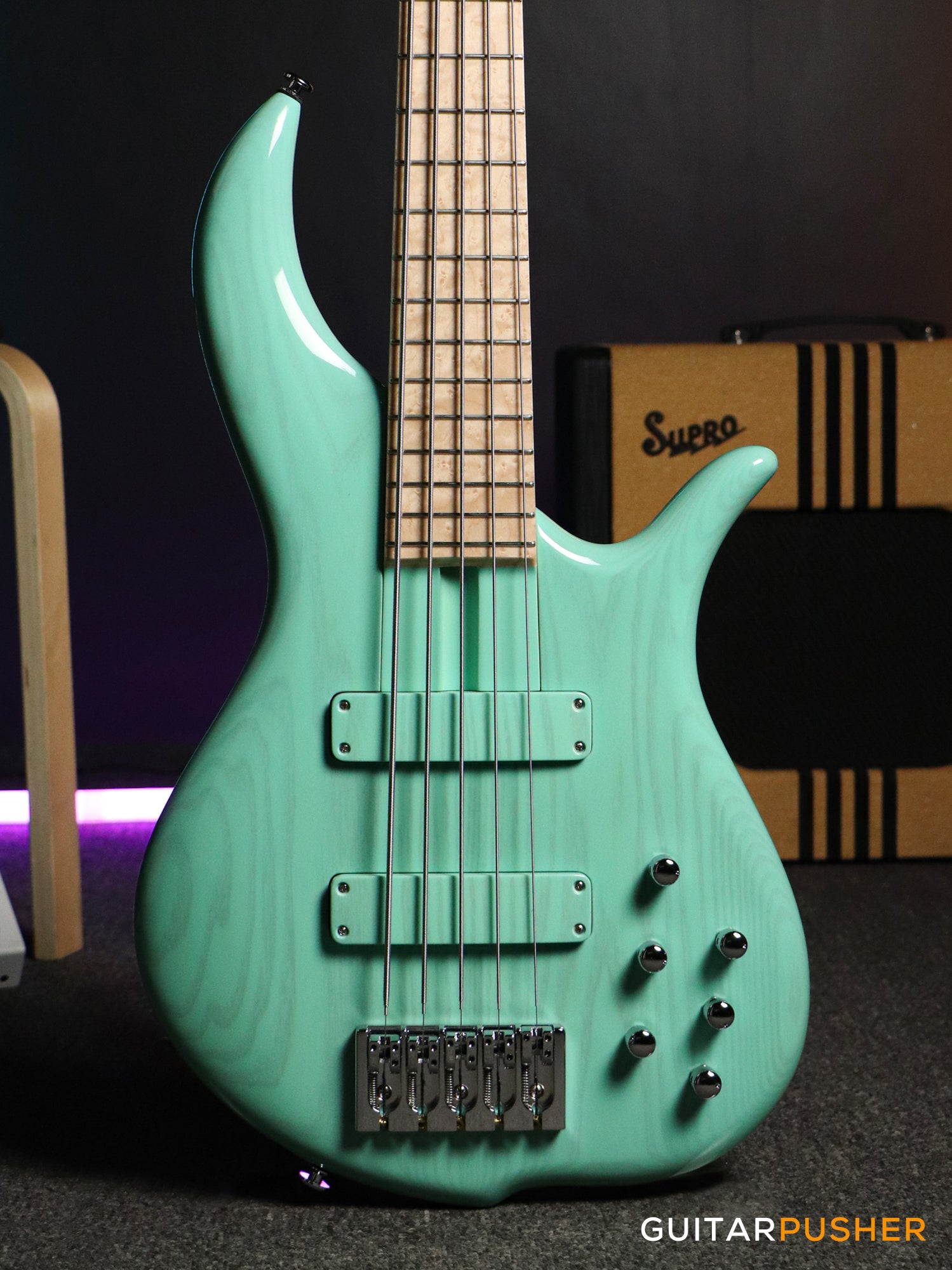 FBASS BN5 5-String Bass (Transparent Seafoam Green Gloss) - Ash