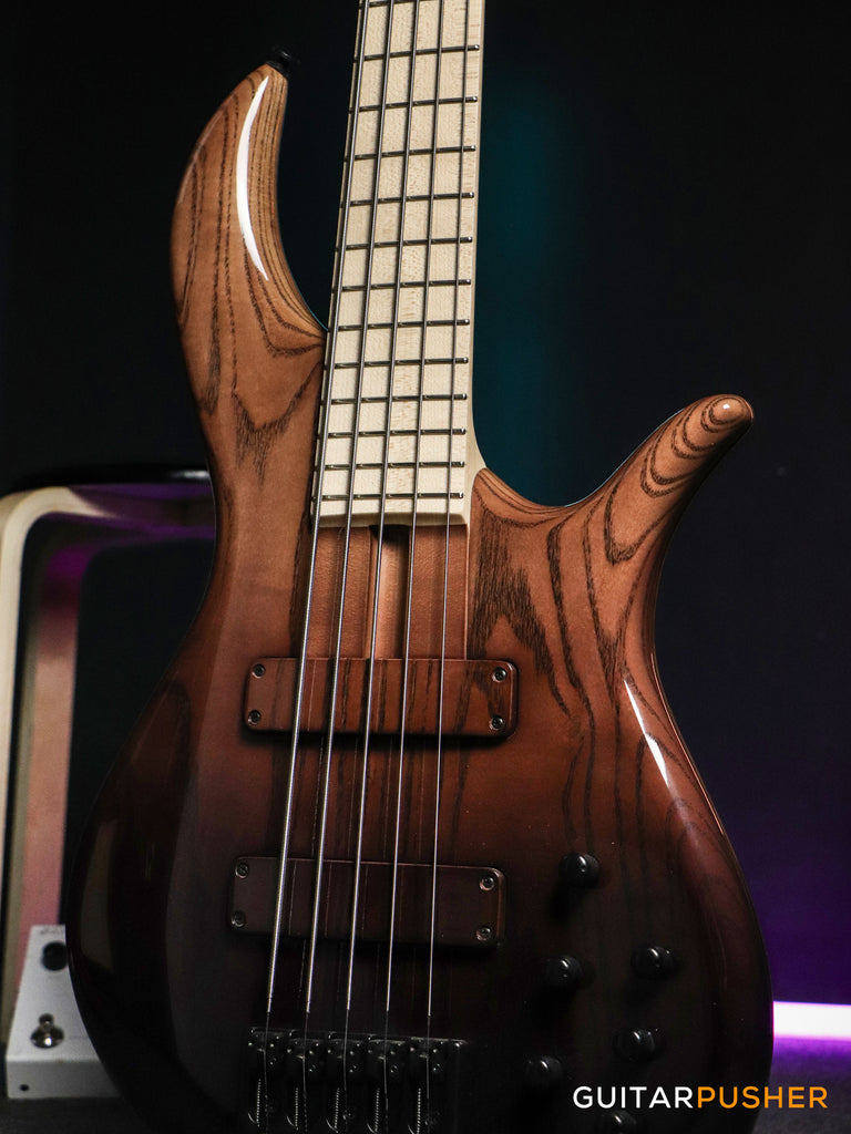 FBASS BN5 5-String Bass (Brown Fade Gloss) - Ash Body, Maple