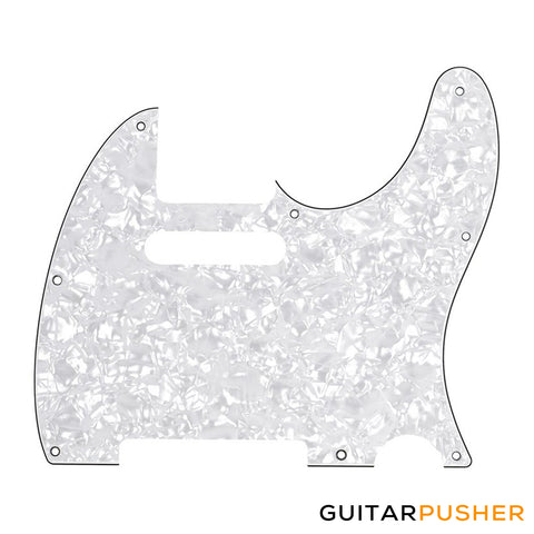 Fender 8-Hole Mount Multi-Ply Tele Pickguard (White Moto) 099-2150-000