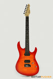 Leeky L-Series L25 HH S Style (Flamed Maple Top/Rosewood Fingerboard) - Fireburst