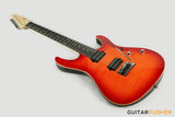 Leeky L-Series L25 HH S Style (Flamed Maple Top/Rosewood Fingerboard) - Fireburst