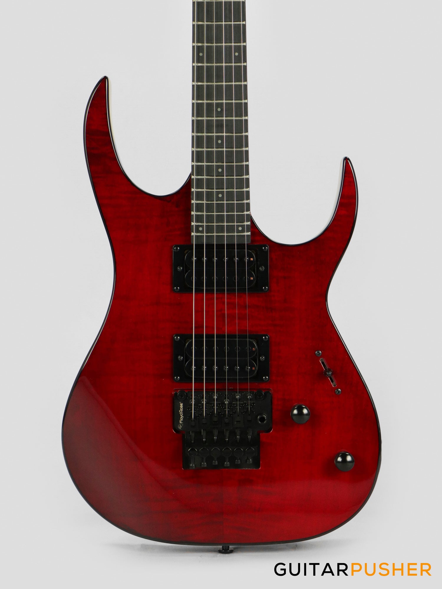 S by Solar SB4.6FRFBR E Flame Blood Red Electric Guitar w Floyd