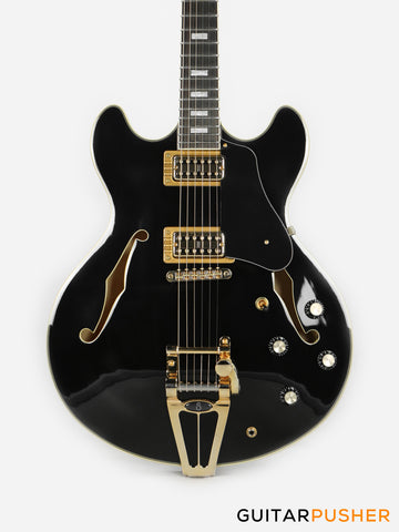 Sire H7T Maple Hollowbody Electric Guitar - Black (2024)