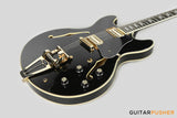 Sire H7T Maple Hollowbody Electric Guitar - Black (2024)