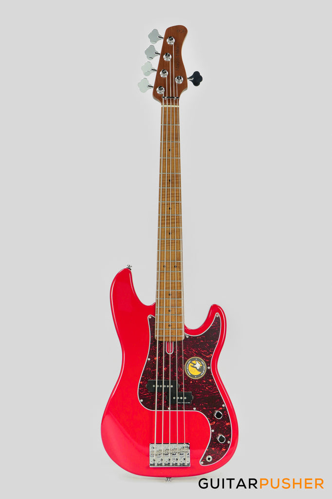 Sire P5 Alder 5-String Bass Guitar with Premium Gig Bag - Dark Red