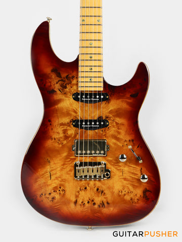 Sire S10 HSS Alder S-Style Electric Guitar - Natural Burst (2024)