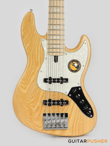 Sire V7 Swamp Ash Reissue 5-String Bass - Natural Satin (2024)