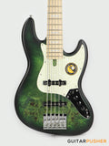 Sire V7 Swamp Ash Reissue 5-String Bass - Transparent Green Satin (2024)