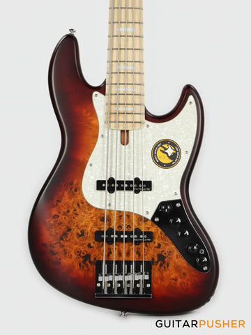 Sire V7 Swamp Ash Reissue 5-String Bass - Tobacco Sunburst Satin (2024)