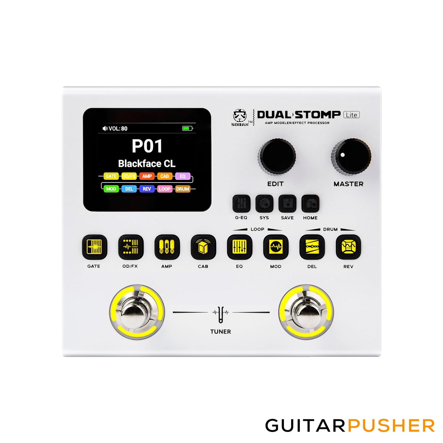 SORAN JME-02 Dual Stomp Lite Multi-Effects Processor – GuitarPusher