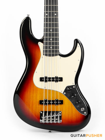 Tagima TW-73 '73 5-String Jazz Bass - Sunburst (Rosewood Fingerboard / Mint Pickguard)