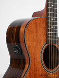 Tyma A1 Custom-ZL Solid Mahogany Top Striped Ebony OM Acoustic-Electric Guitar with OS1 Pickup