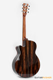 Tyma A1 Custom-ZL Solid Mahogany Top Striped Ebony OM Acoustic-Electric Guitar with OS1 Pickup