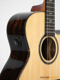 Tyma A2 Custom-ZL Solid Spruce Top Striped Ebony OM Acoustic-Electric Guitar with OS1 Pickup