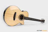 Tyma A2 Custom-ZL Solid Spruce Top Striped Ebony OM Acoustic-Electric Guitar with OS1 Pickup