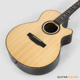 Tyma A2 Custom-ZL Solid Spruce Top Striped Ebony OM Acoustic-Electric Guitar with OS1 Pickup