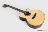 Tyma A2 Custom-ZL Solid Spruce Top Striped Ebony OM Acoustic-Electric Guitar with OS1 Pickup