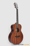 Tyma HM-350ME Solid Mahogany Top Mahogany Mini Jumbo Acoustic-Electric Guitar with T-200 MAX preamp
