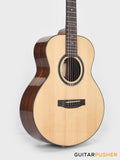 Tyma M-20SE Solid Spruce Top Indian Rosewood Mini Jumbo Acoustic-Electric Guitar with T-200 MAX preamp