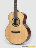 Tyma M-20SE Solid Spruce Top Indian Rosewood Mini Jumbo Acoustic-Electric Guitar with T-200 MAX preamp