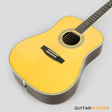 Tyma TD-28VE All-Solid Wood Sitka Spruce Top Indian Rosewood Dreadnought Acoustic-Electric Guitar with Fishman USA Elipse Matrix Pickup System & Case