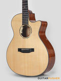 Tyma TG-10E Solid Sitka Spruce Top African Peach Core Grand Auditorium Acoustic-Electric Guitar with T200 MAX pickup